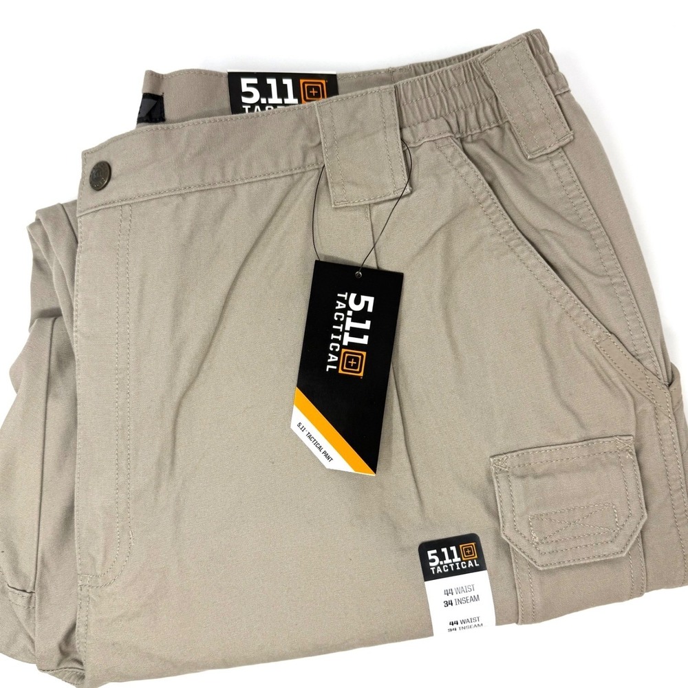 5.11 Tactical Mens 44x34 Khaki‎ Cotton Canvas Cargo Pants NEW